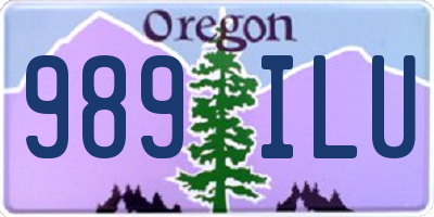 OR license plate 989ILU