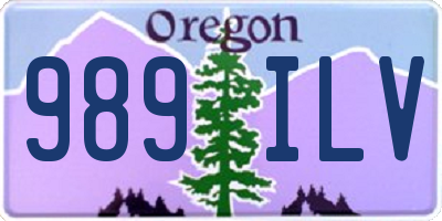 OR license plate 989ILV
