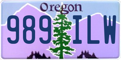 OR license plate 989ILW
