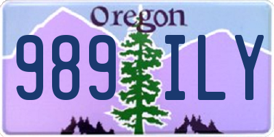 OR license plate 989ILY