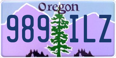 OR license plate 989ILZ