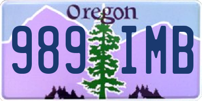 OR license plate 989IMB