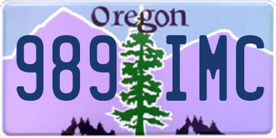 OR license plate 989IMC