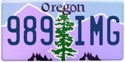 OR license plate 989IMG