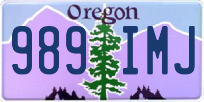 OR license plate 989IMJ