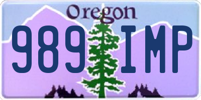 OR license plate 989IMP