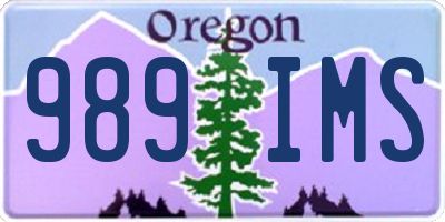 OR license plate 989IMS