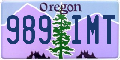 OR license plate 989IMT