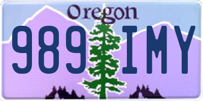 OR license plate 989IMY