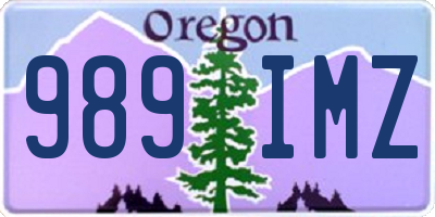 OR license plate 989IMZ
