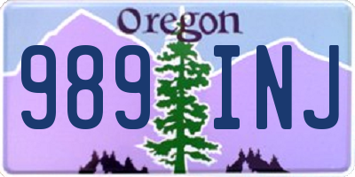 OR license plate 989INJ