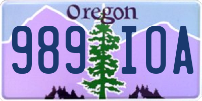 OR license plate 989IOA