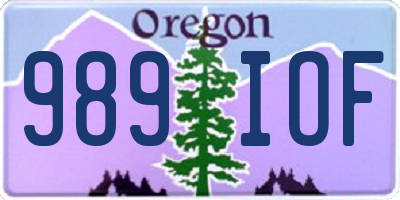 OR license plate 989IOF