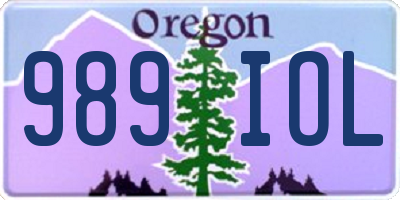 OR license plate 989IOL