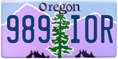 OR license plate 989IOR