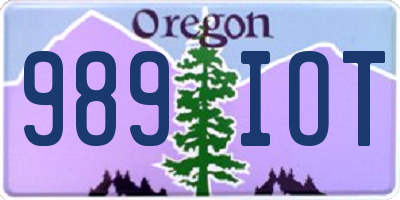 OR license plate 989IOT