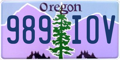 OR license plate 989IOV