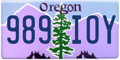 OR license plate 989IOY