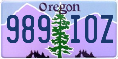 OR license plate 989IOZ