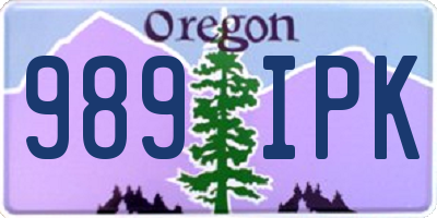 OR license plate 989IPK