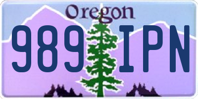 OR license plate 989IPN