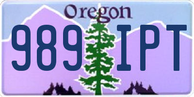 OR license plate 989IPT