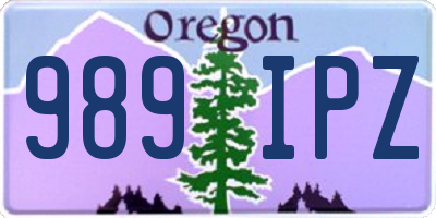 OR license plate 989IPZ