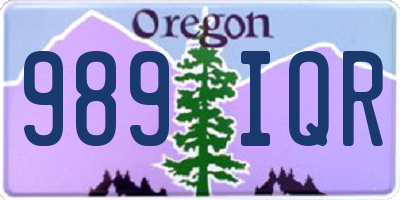 OR license plate 989IQR