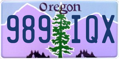 OR license plate 989IQX