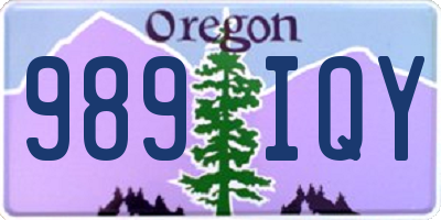 OR license plate 989IQY