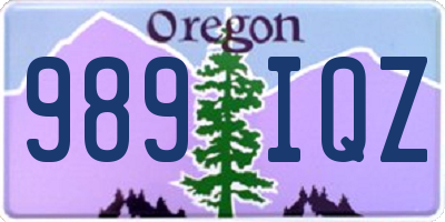 OR license plate 989IQZ