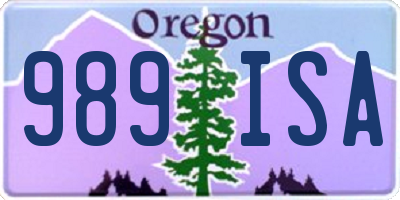 OR license plate 989ISA