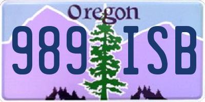 OR license plate 989ISB