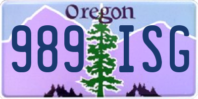 OR license plate 989ISG