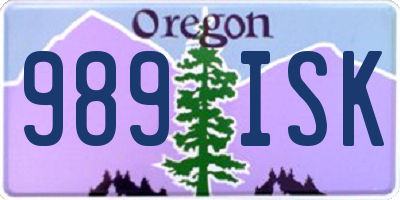OR license plate 989ISK