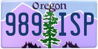 OR license plate 989ISP