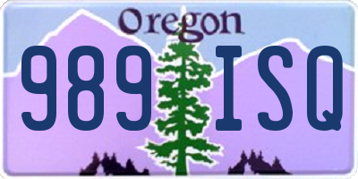OR license plate 989ISQ