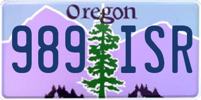 OR license plate 989ISR