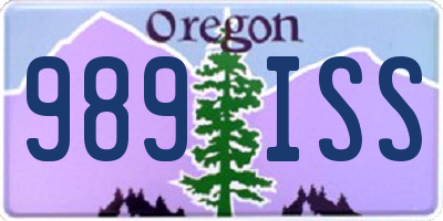 OR license plate 989ISS