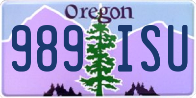 OR license plate 989ISU