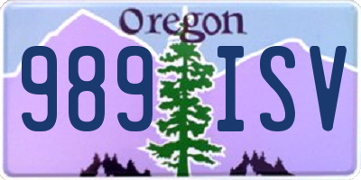 OR license plate 989ISV