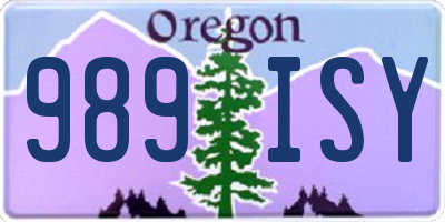 OR license plate 989ISY