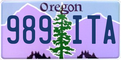 OR license plate 989ITA