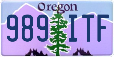 OR license plate 989ITF