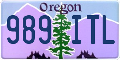 OR license plate 989ITL