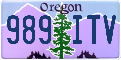 OR license plate 989ITV
