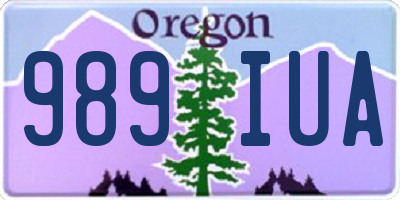 OR license plate 989IUA