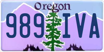 OR license plate 989IVA