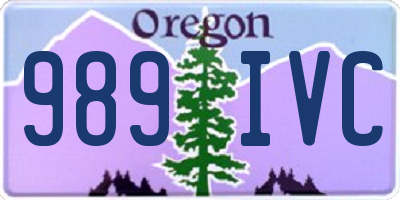 OR license plate 989IVC