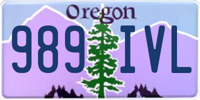 OR license plate 989IVL